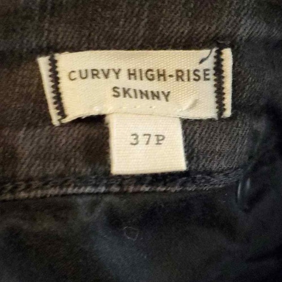 Madewell Curvy High-Rise Skinny Jeans in Black Sea plus size 37 Petite 24 - Picture 8 of 11